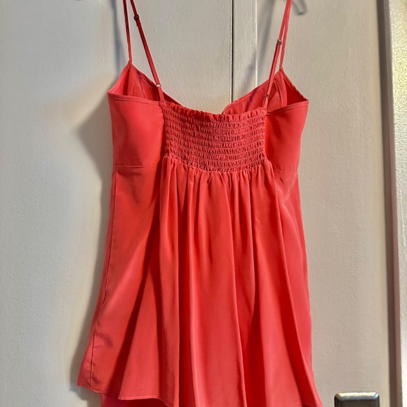 BLACK HALO SILK CAMISOLE MERMAID CUPS ADJUSTABLE BACK IN CORAL sz 10 - Picture 3 of 9